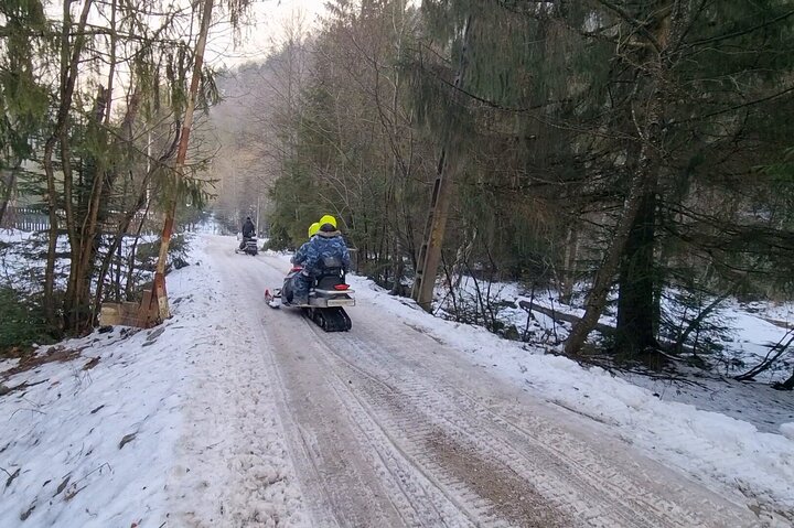 Day Tour from Bucharest-Carpathian Snowmobile Experience