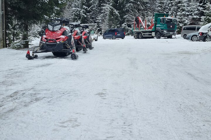 Day Tour from Bucharest-Carpathian Snowmobile Experience