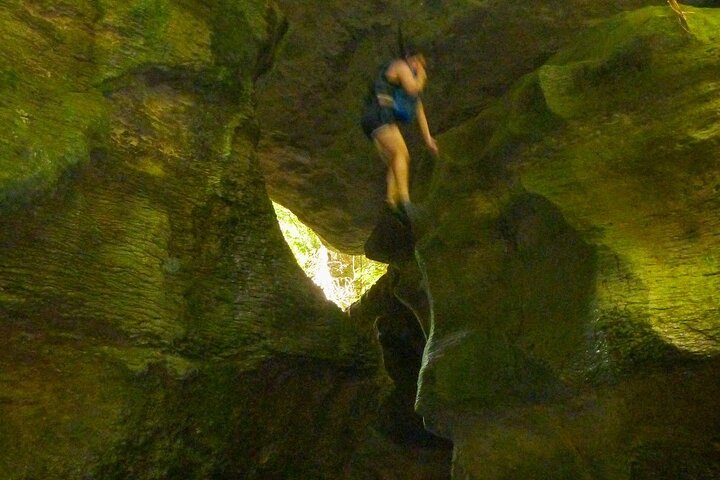 Cave, Waterfall and River Adventure in Charco Azul from San Juan