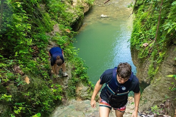 Cave, Waterfall and River Adventure in Charco Azul from San Juan