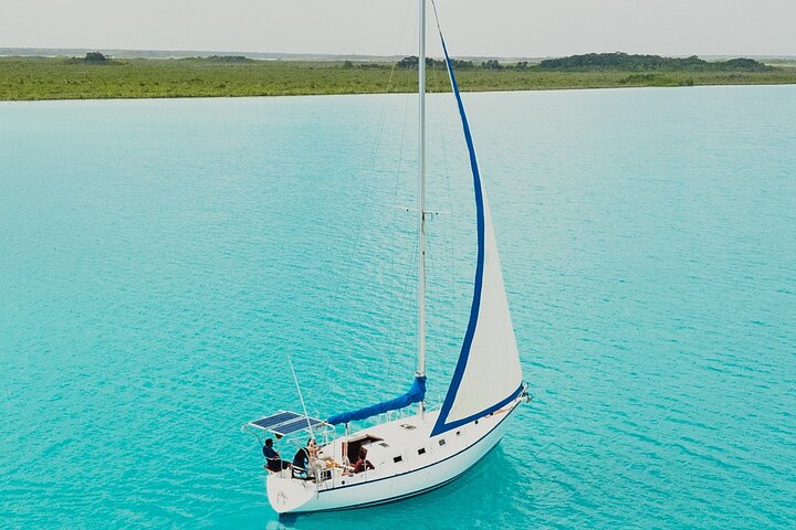 Sunset Sailing Tour in Bacalar with Outdoor Bar and Lunch