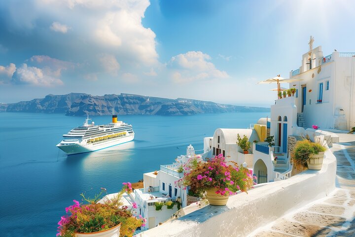 SKIP CABLE CAR® Santorini for Cruise Ships with Boat Transfers