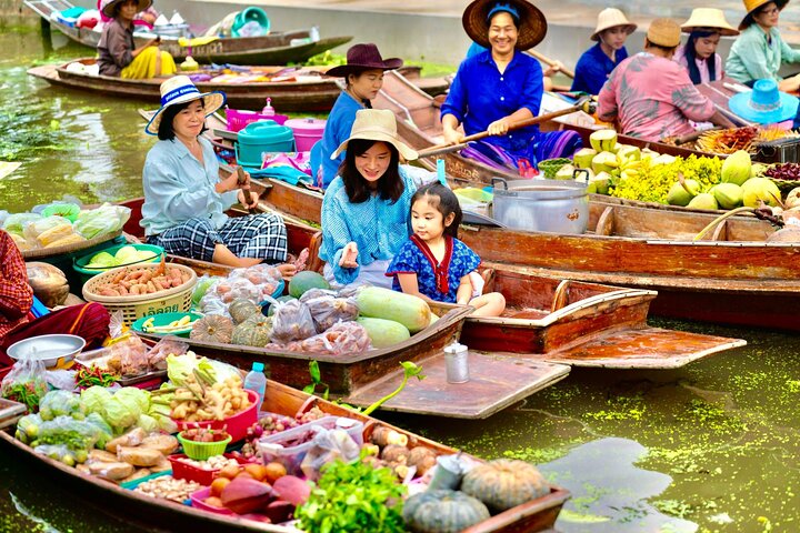 Bangkok: Floating Market and Train Market Experience