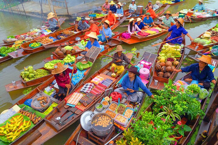 Bangkok: Floating Market and Train Market Experience