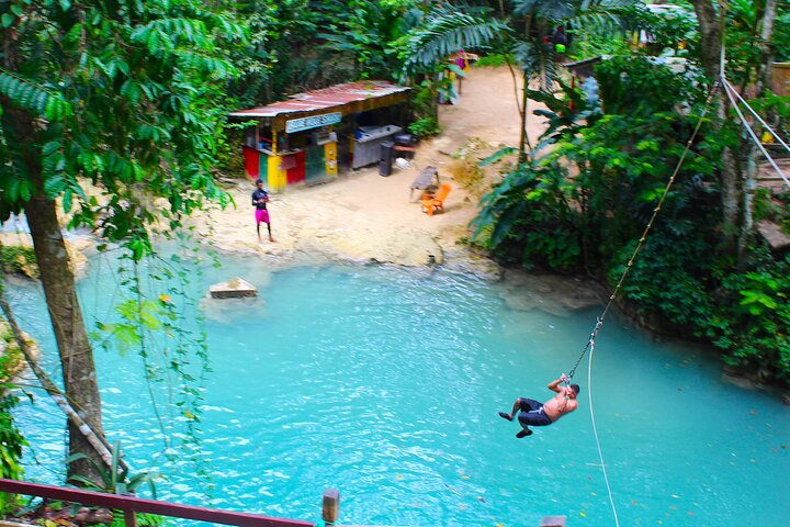 Dunn's River Park & Blue Hole Waterfall Combo from Montego Bay