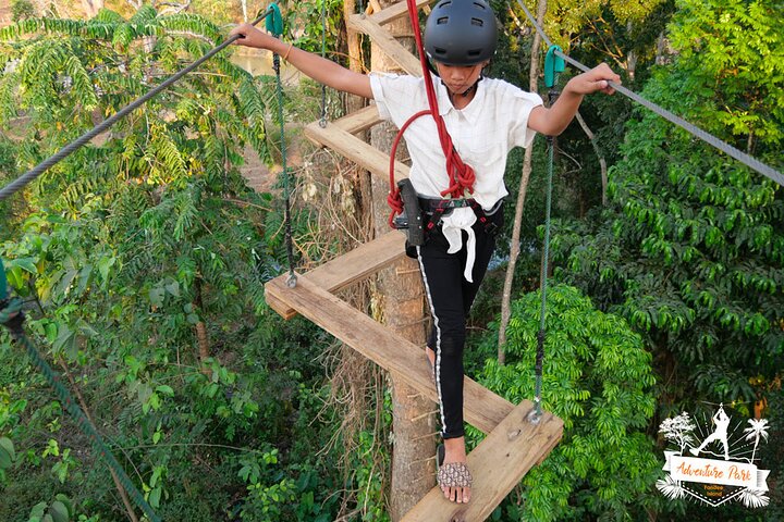Fandee Hanging Park - Ziplines & Monkey Bridges in Tad Lo