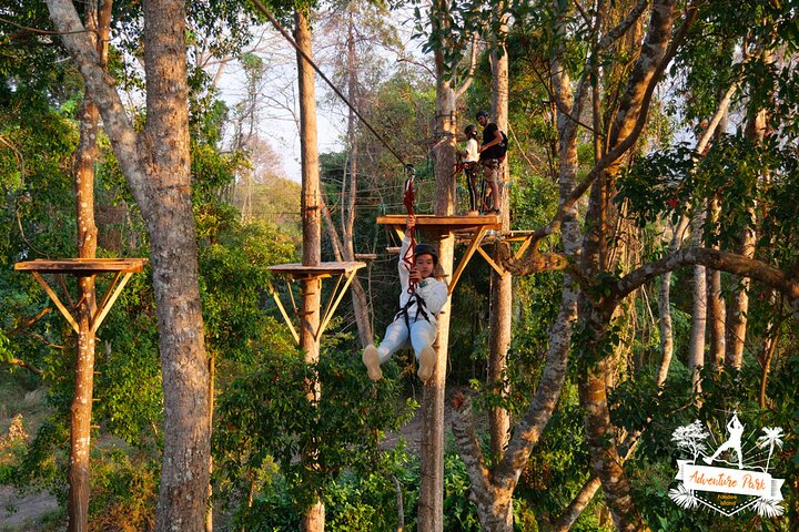 Fandee Hanging Park - Ziplines & Monkey Bridges in Tad Lo