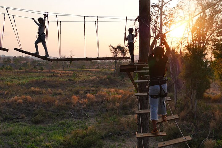 Fandee Hanging Park - Ziplines & Monkey Bridges in Tad Lo