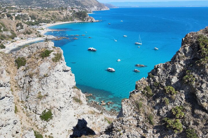 Tropea to Capo Vaticano, the Best Boat Tour. Max 8-12 Passengers