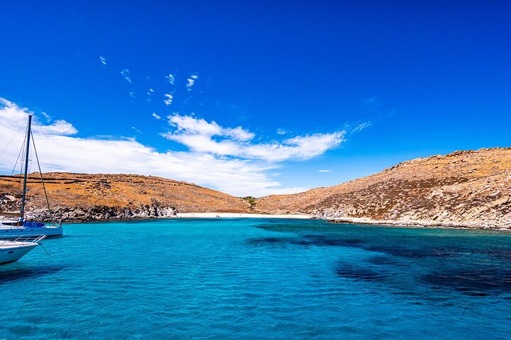 Mykonos Delos Rhenia Daily Cruise with BBQ, Drinks & Transfer