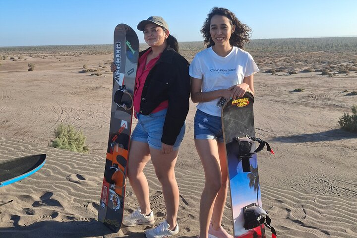 Sandboarding in the Mogote Sand Dunes in La Paz