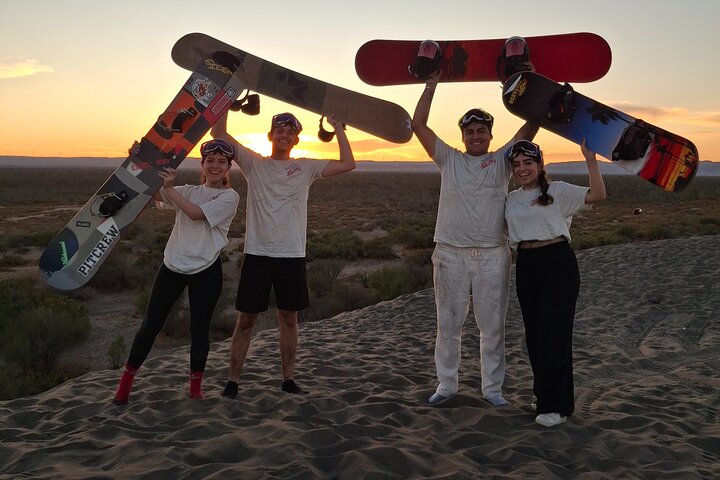 Sandboarding in the Mogote Sand Dunes in La Paz