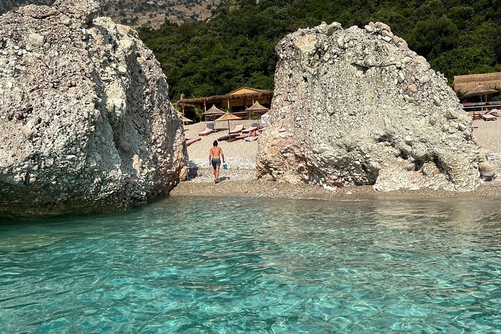 Saranda:Boat Tour to Kakome,Hidden Cave & Beaches,with snorkell.
