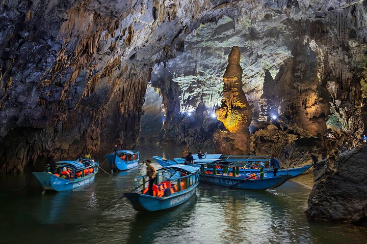 Phong Nha Cave and Paradise Cave: Guided Boat Tour & Exploration