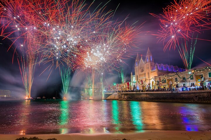 Traditional Village Feast and Fireworks Roundtrip Transportation