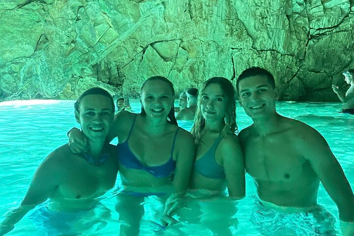 Speed Boat Tour to Vlore's Secret Blue Cave at Grama Bay