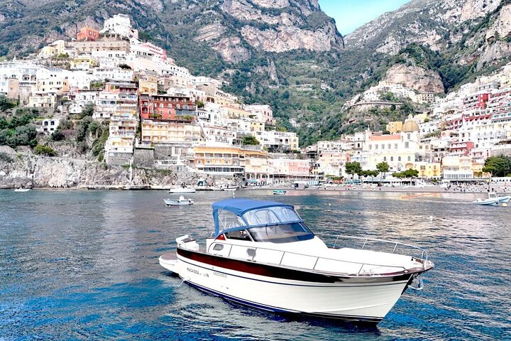 From Sorrento: Positano & Amalfi Coast Boat Tour with Pick Up