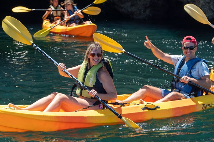 From Lagos: Kayak Tour of Ponta da Piedade Caves by Boat