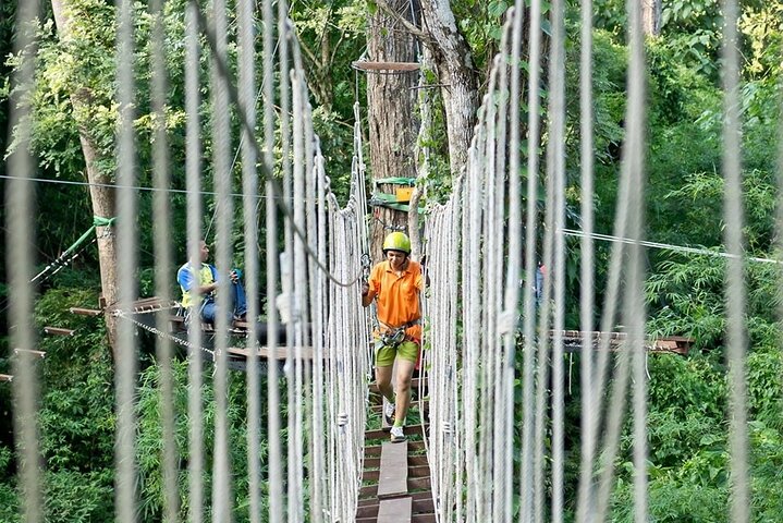 Fun Tree Top Zipline Adventure and Challenge in Kanchanaburi
