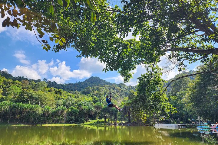 Fun Tree Top Zipline Adventure and Challenge in Kanchanaburi