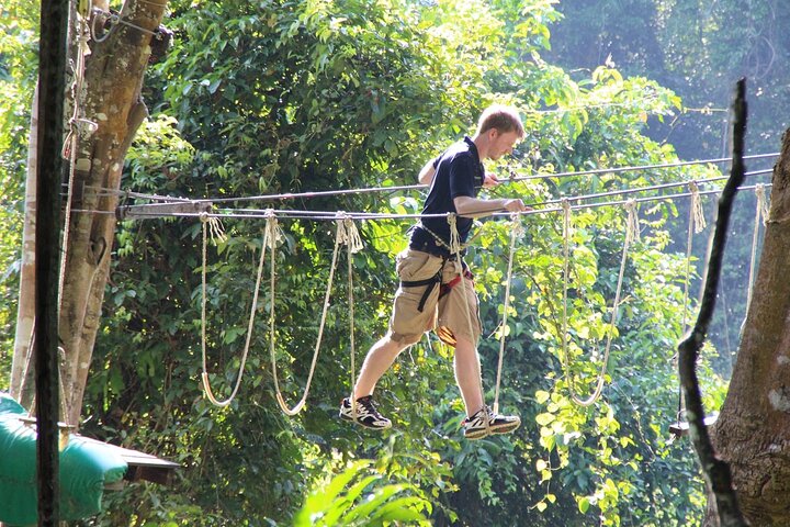 Fun Tree Top Zipline Adventure and Challenge in Kanchanaburi