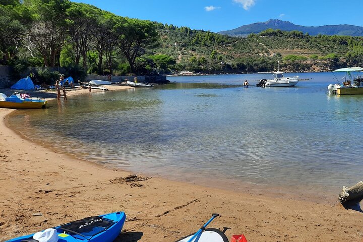 Excursion to the wild beach of Galenzana in Sup and Canoe