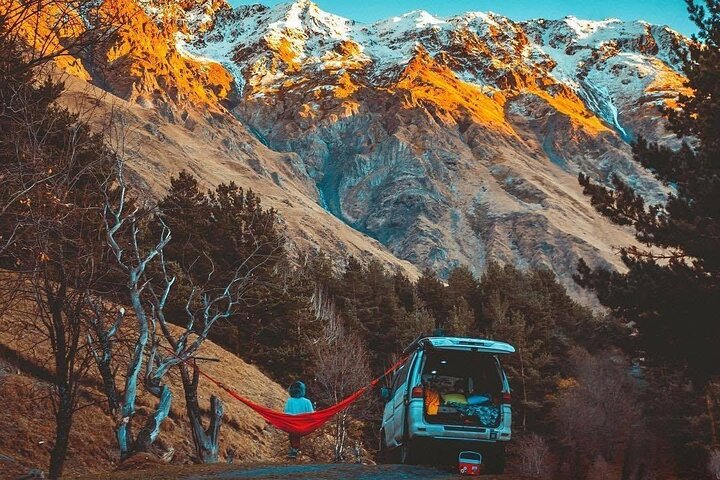 Tour from kazbegi to Gergeti Church, Gveleti Waterfall, Dariali