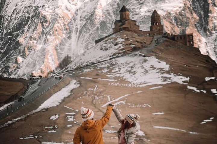 Tour from kazbegi to Gergeti Church, Gveleti Waterfall, Dariali