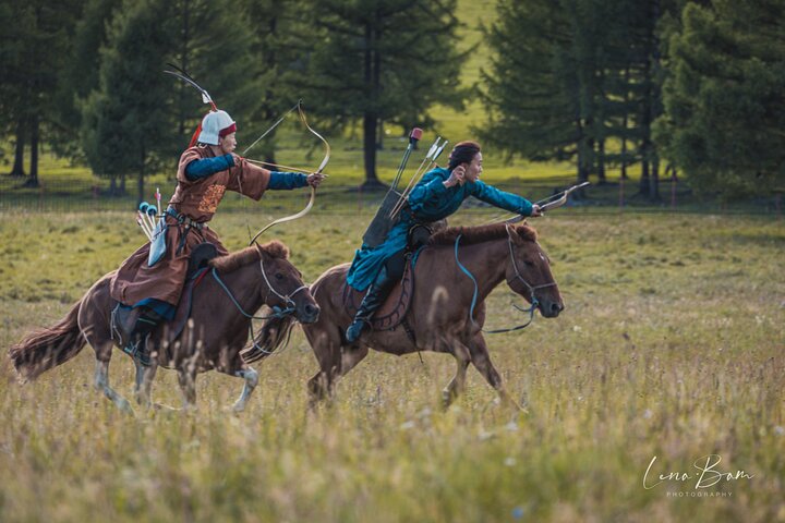 Authentic Mongolian Horse Archery with Real Mongol Warriors