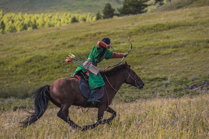 Authentic Mongolian Horse Archery with Real Mongol Warriors