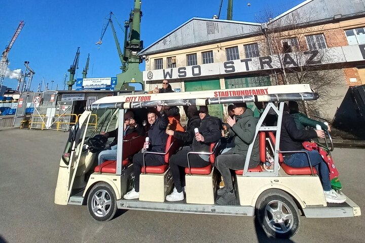 Gdansk: 2H City Sightseeing Tour LIVE GUIDED by Buggy/Golf cart