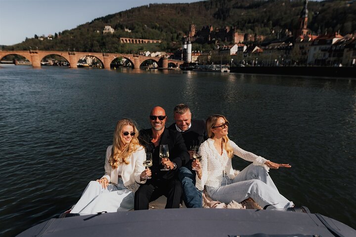 Boat trip Heidelberg Private boat with captain 1.5h to 12 guests