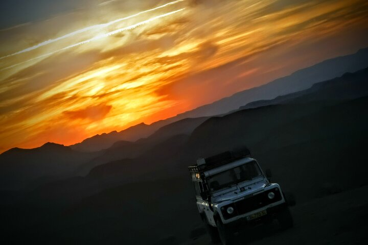 Sunset time Ramon Crater Jeep tour, bonfire and stargazing