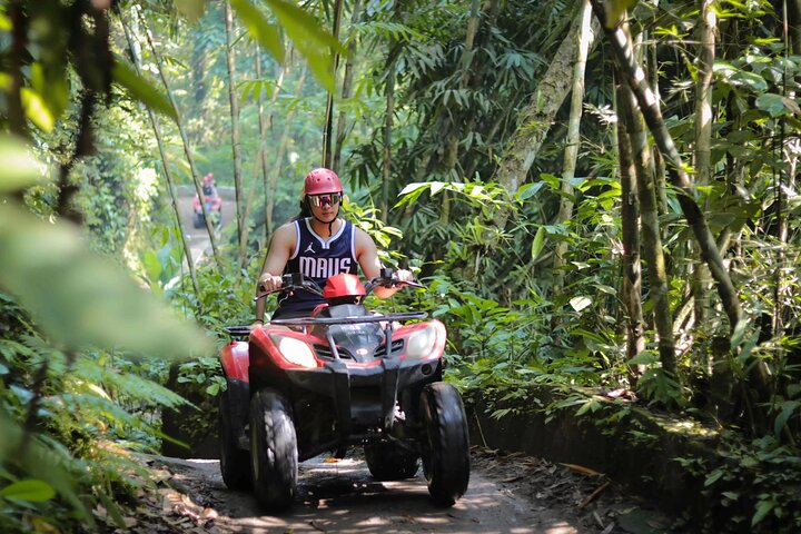 Kuber ATV Bali through River, Rice Field, Tunnel and Waterfall