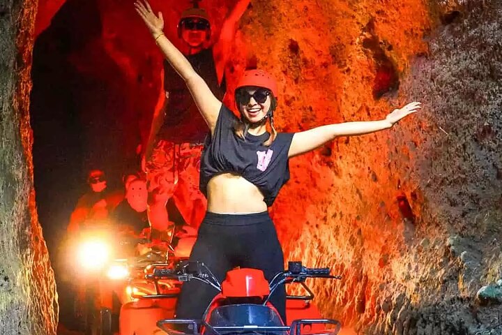 Kuber ATV Bali through River, Rice Field, Tunnel and Waterfall