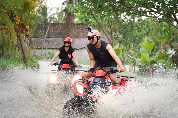 Kuber ATV Bali through River, Rice Field, Tunnel and Waterfall