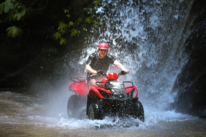Kuber ATV Bali through River, Rice Field, Tunnel and Waterfall