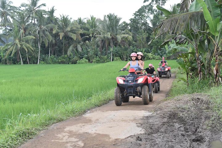 Kuber ATV Bali through River, Rice Field, Tunnel and Waterfall