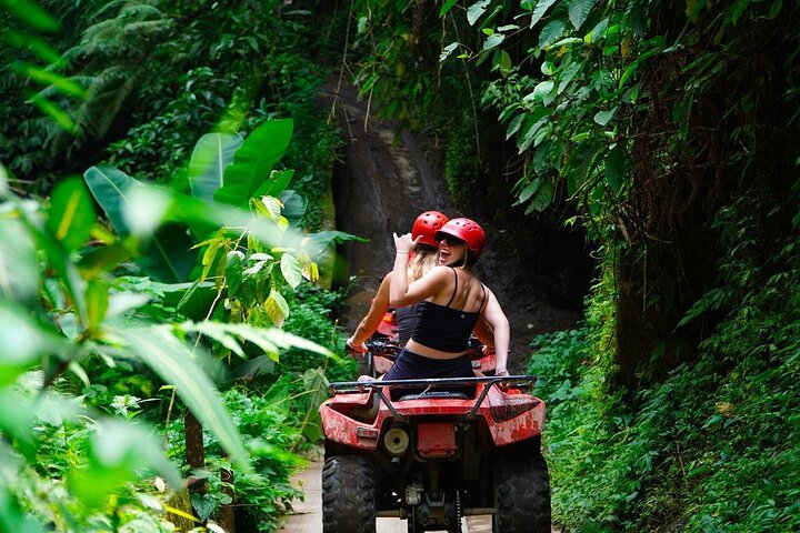 Kuber ATV Bali through River, Rice Field, Tunnel and Waterfall