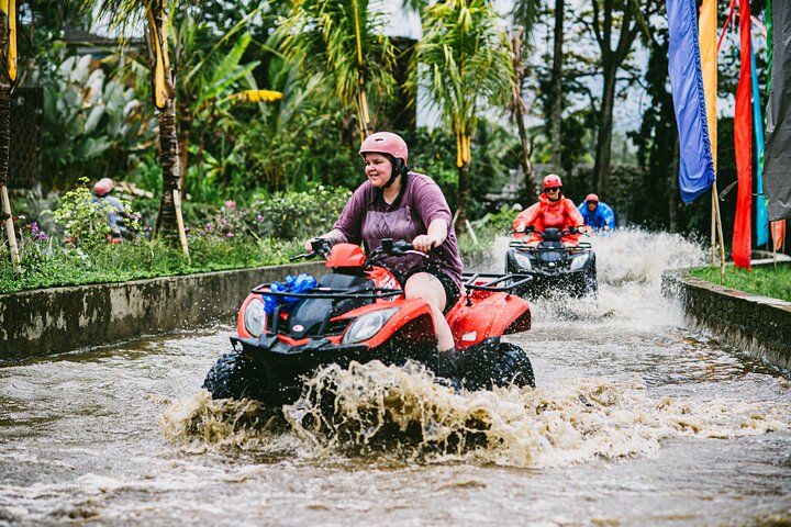 Kuber ATV Bali through River, Rice Field, Tunnel and Waterfall