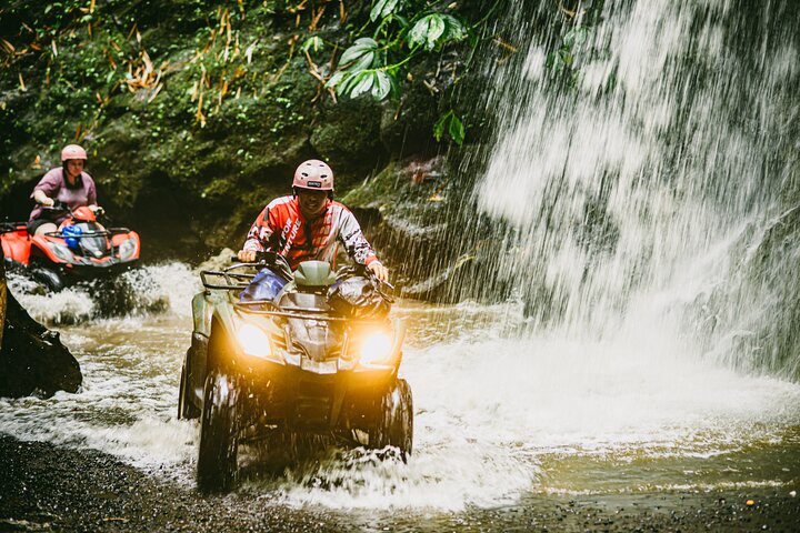 Kuber ATV Bali through River, Rice Field, Tunnel and Waterfall