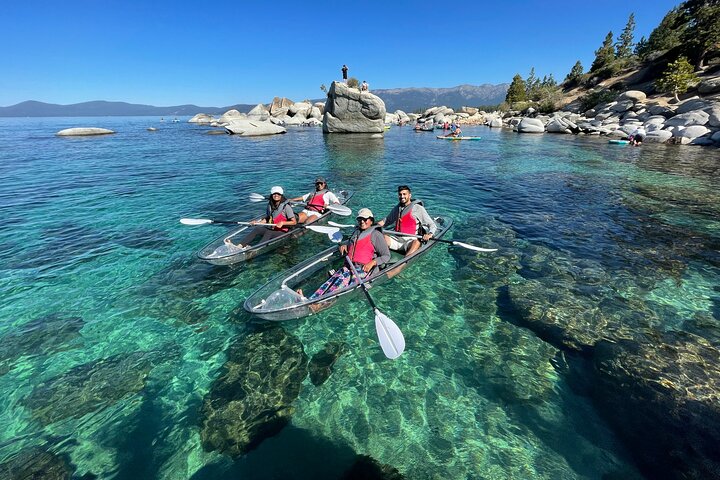 Lake Tahoe Clear Kayak Tour at Sand Harbor with Small Groups