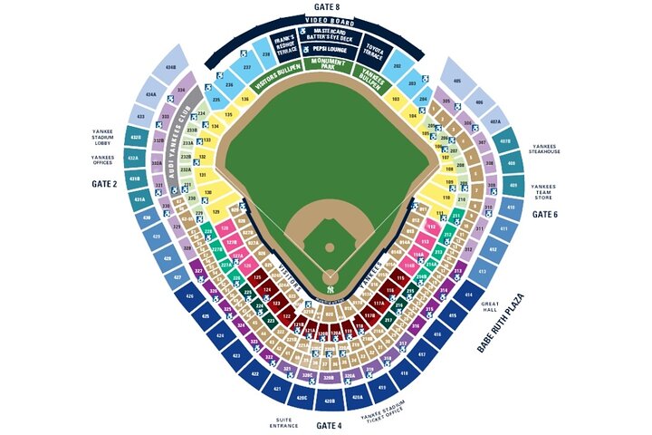 New York Yankees Baseball Game Ticket at Yankee Stadium