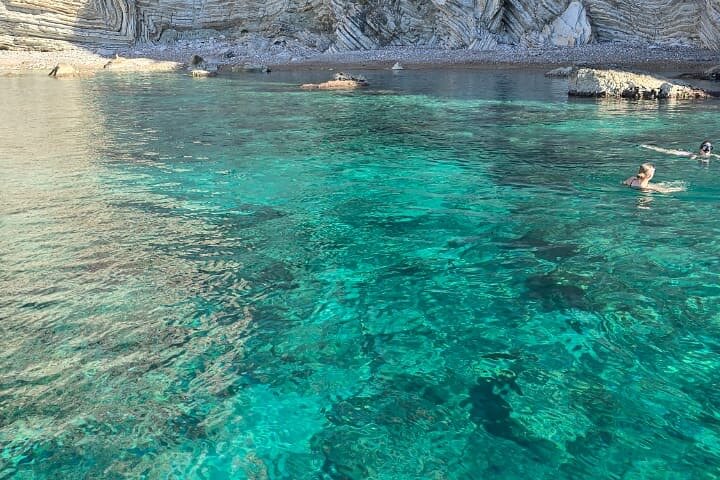 Saranda:Boat Tour to Kakome,Hidden Cave & Beaches,with snorkell.