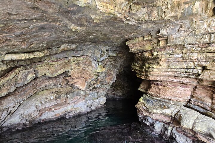 Saranda:Boat Tour to Kakome,Hidden Cave & Beaches,with snorkell.