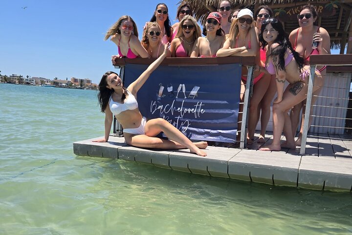 Tiki Boat cruise to John's Pass Sandbar, Madeira Beach.