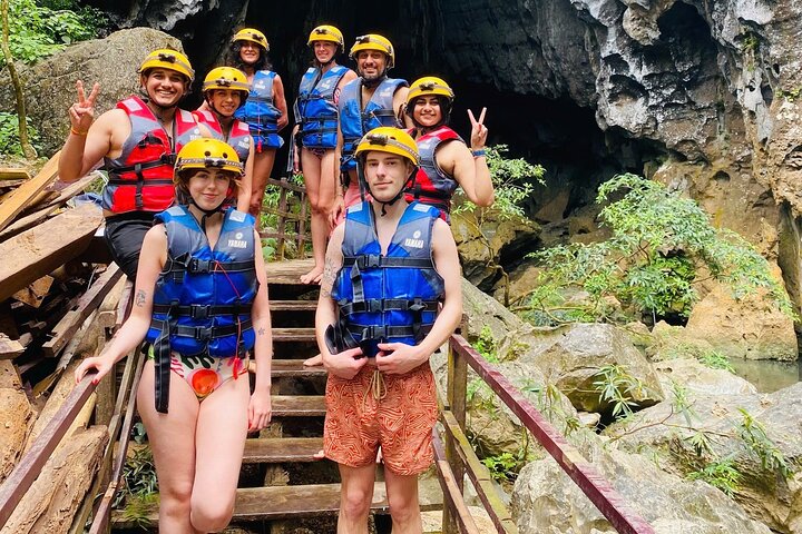 Zipline Dark cave & Paradise cave: Full-day Exploration