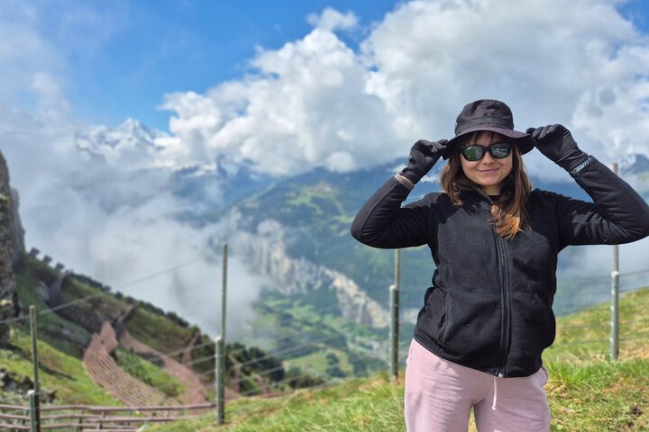 Cheese and chocolate on mountain summit