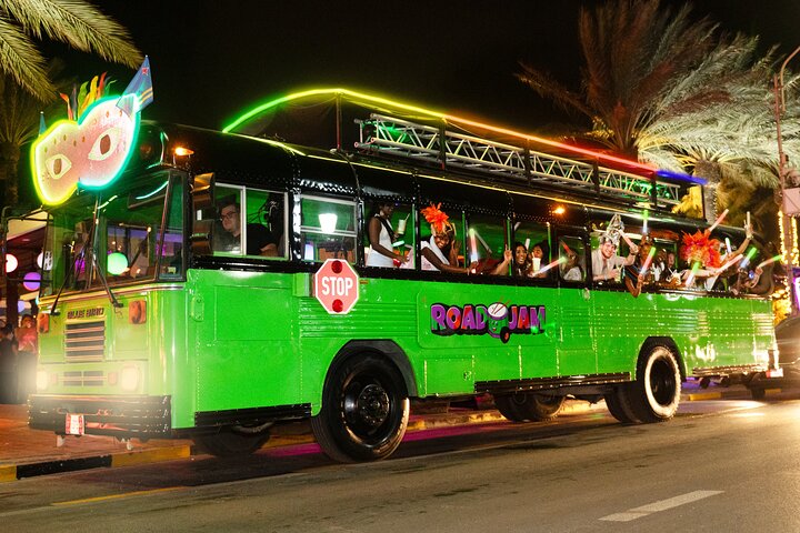 Aruba Nightlife Party Bus with Unlimited Drinks & DJ on Road Jam