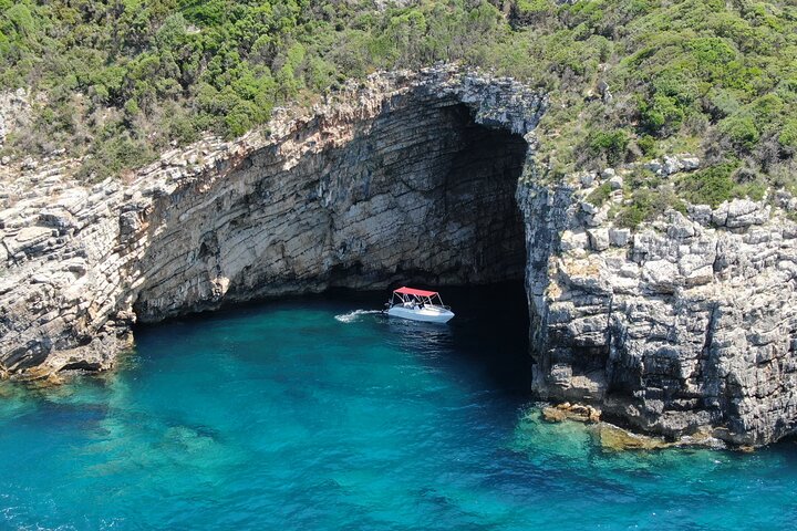 Paleokastritsa Corfu: Paradise, Yali Beach & Blue Caves Boat Tour